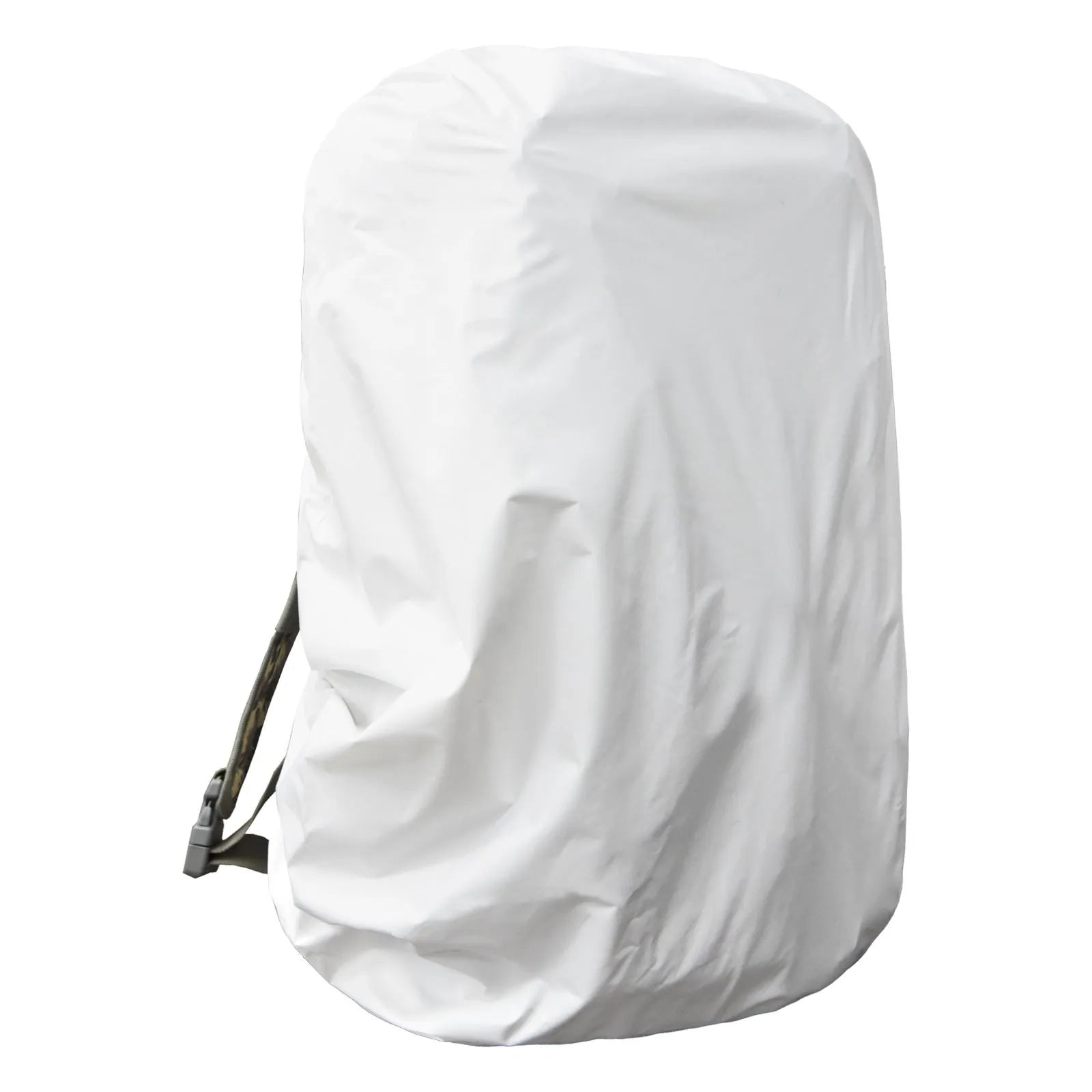 80L waterproof PU backpack rain cover in army green, for outdoor mountaineering and hiking.