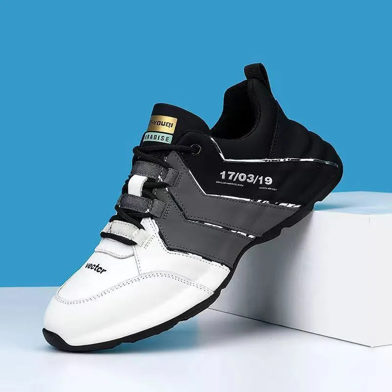 Teenagers casual sneakers with thick plastic sole and mesh lining in various colours.