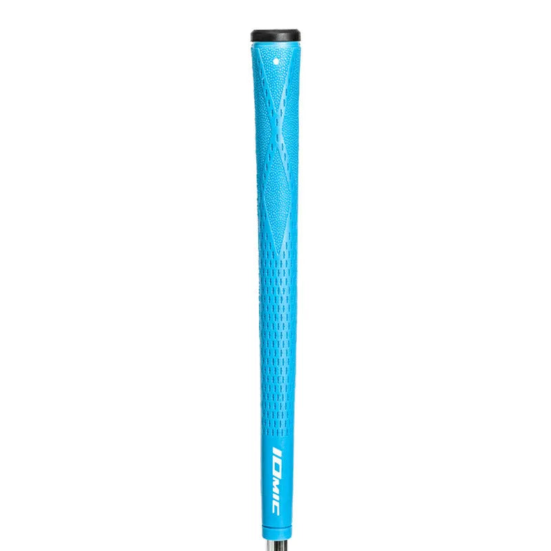 TPE material golf club grip showing colour options including solid colours and black with red, green, or blue accent heads