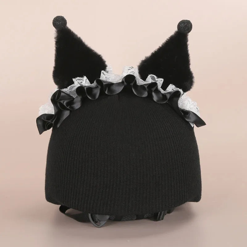 Cartoon plush fabric helmet cover set in size M decorative accessory