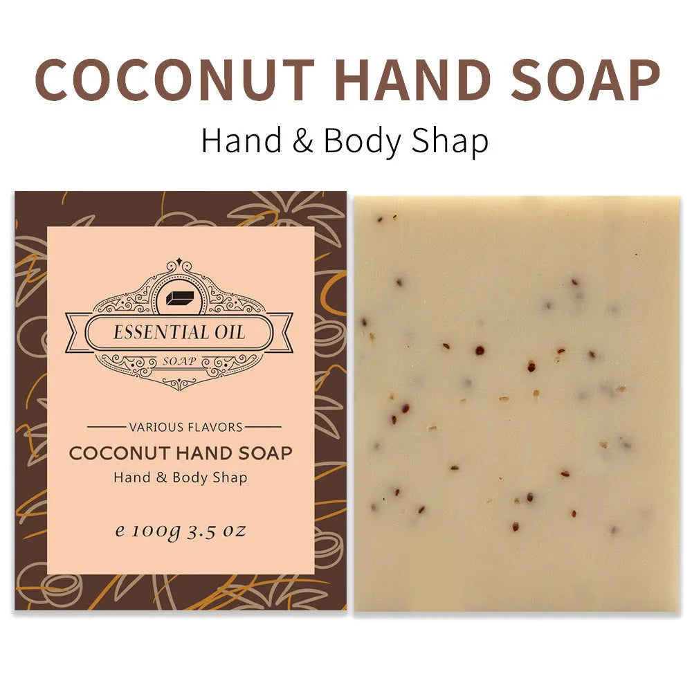 Handmade frosted essential oil soap bar for bathing and whole body cleansing