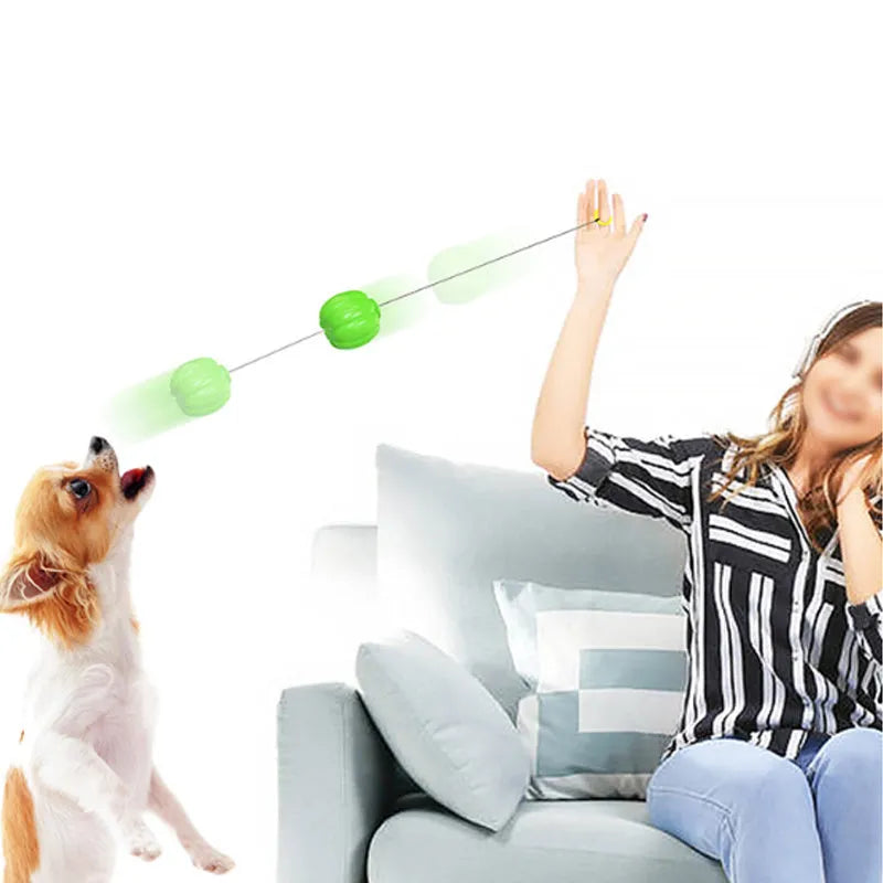 Plastic pumpkin-shaped squeaker dog ball for small dogs, 69mm diameter