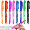 Hot erasable gel pen with plastic shell and stainless steel nib in 0.5mm or 0.7mm tip options