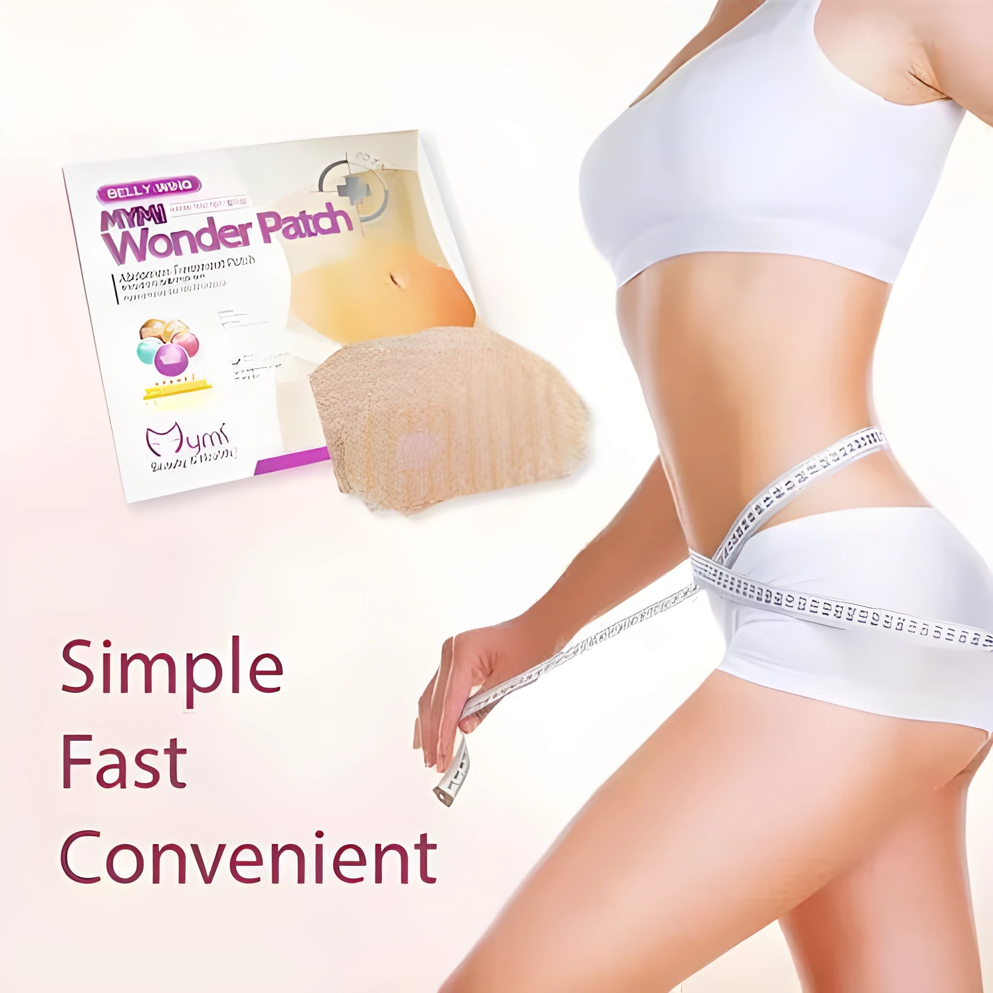 Box of five non-woven fabric Wonder Slim Patches measuring 31.5 x 19.4 cm for body contouring