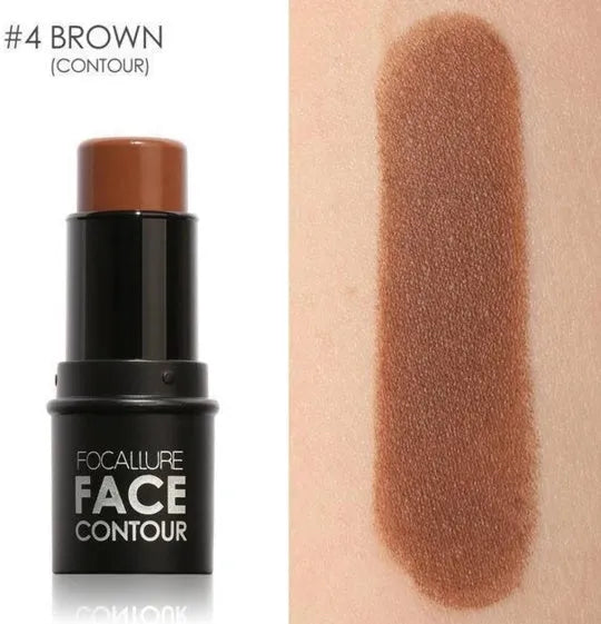 Face contour highlighter cream container showing multiple shade options for facial sculpting and definition