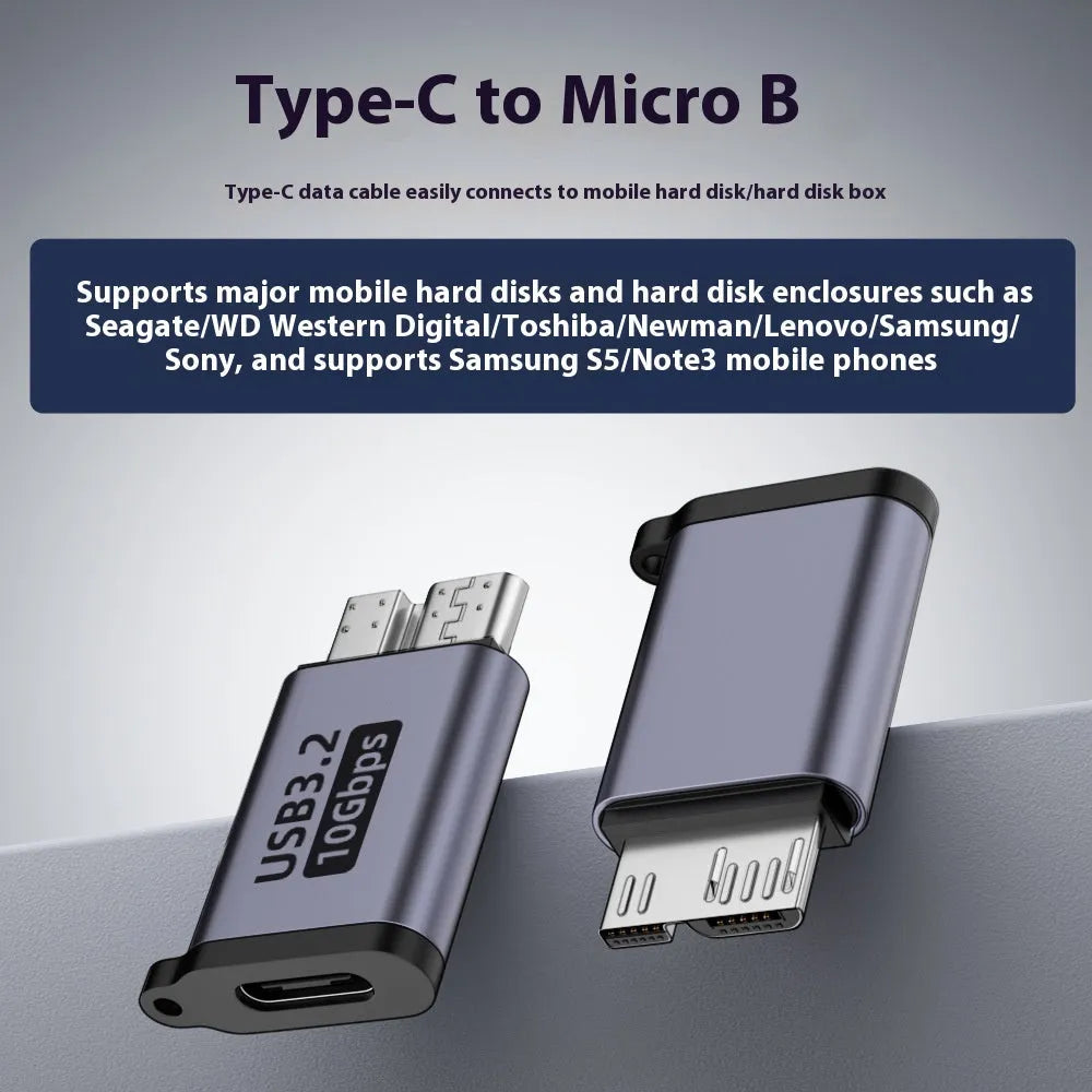 USB AM male to Micro-B male adapter connector for hard drives and phones