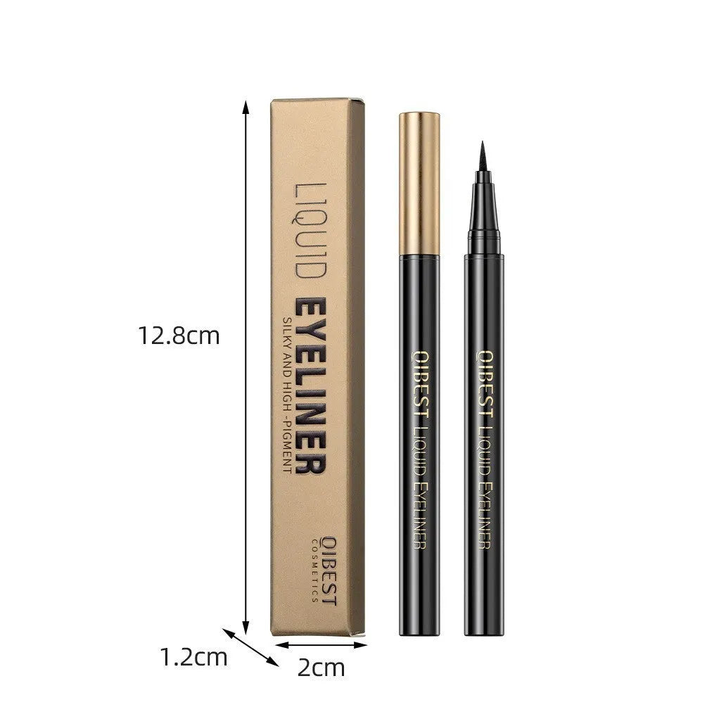 Black liquid eyeliner pen with waterproof smudge-proof quick-drying formula