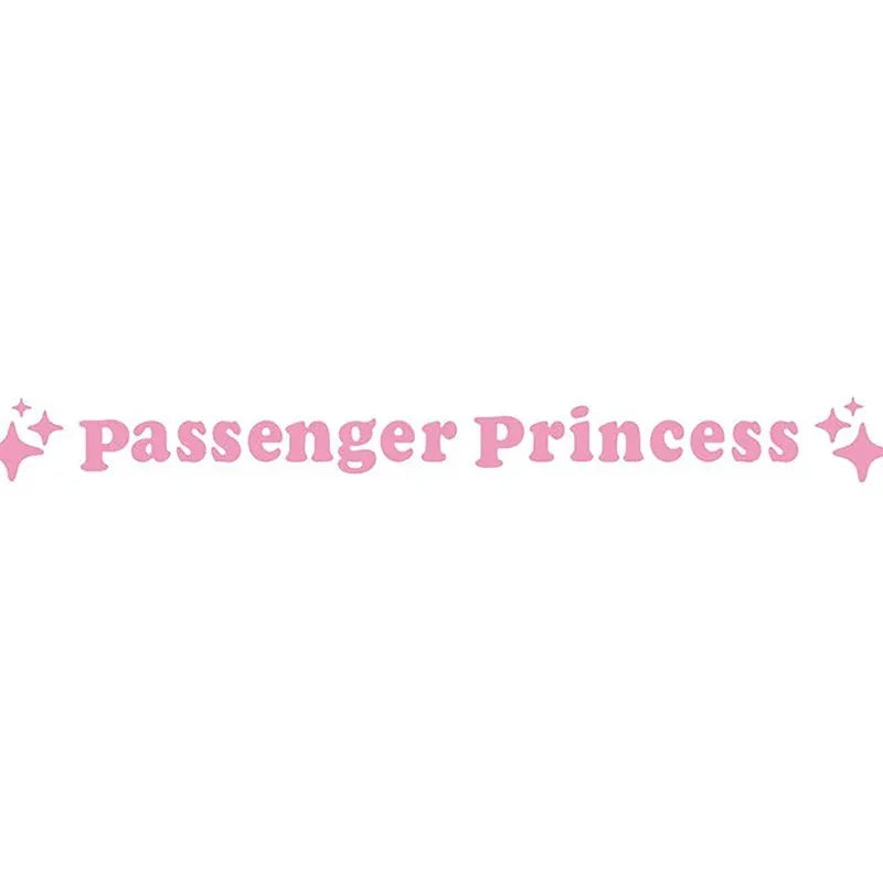 Passenger Princess rearview mirror decorative sticker in reflective colours, 12.5cm diameter