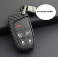 Silicone car key case with carbon fibre design for Dodge Chrysler Fiat remote keys