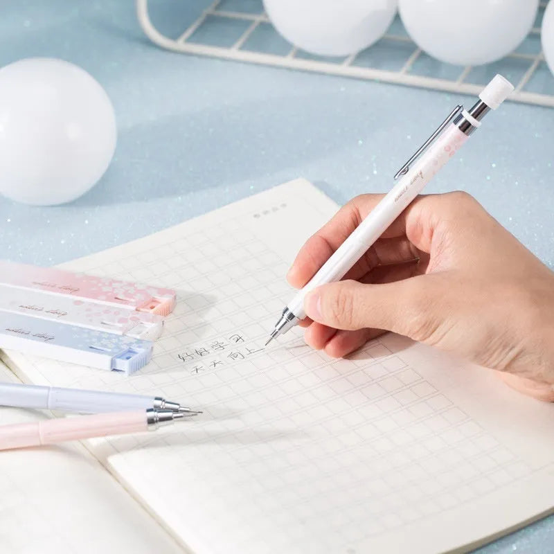 0.5mm automatic pencil set with three mechanical pencils and HB refill boxes
