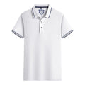 Summer work lapel polo shirt in eight colours with short sleeves and straight fit