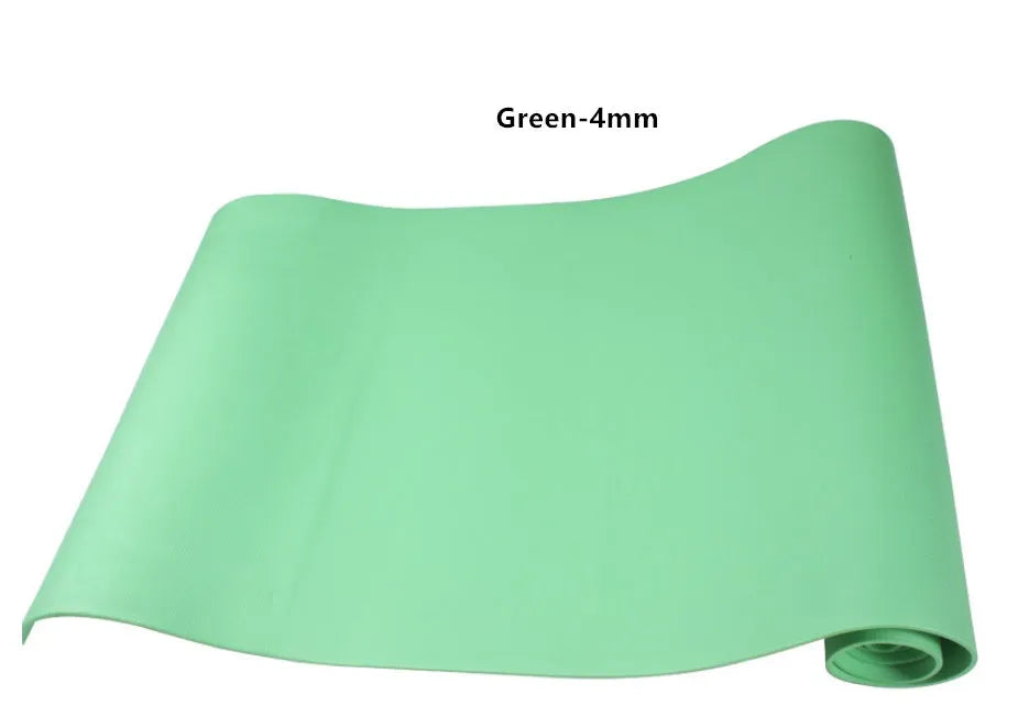 EVA fitness yoga mat in red blue green purple black yellow with anti-skid texture and 4mm 6mm thickness options