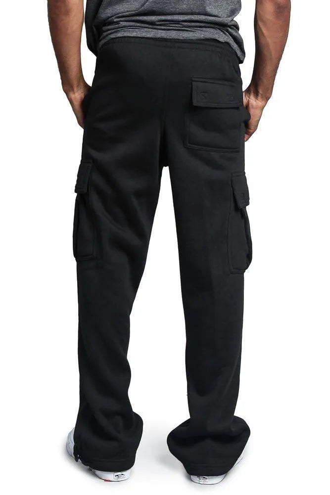 Casual multi-pocket loose straight-leg overalls in polyester broadcloth, black colour, flat front with drawstring waist