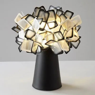 Nordic style bedside table lamp with metal holder in multiple colour options