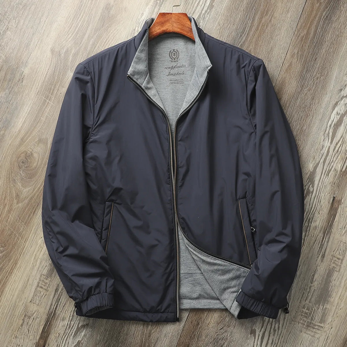 Men's stand collar business casual jacket in four colours with size range up to 4XL