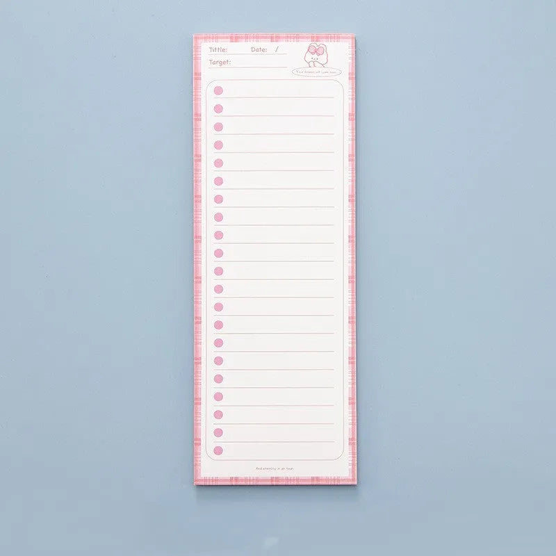 Simple Ins Wind super long clause colour student notepad with cartoon cover and plastic storage box