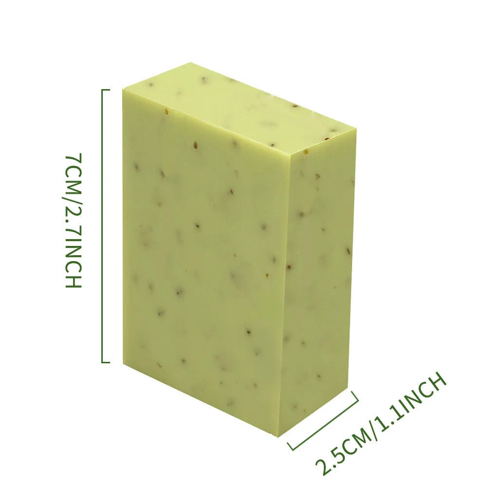 Handmade frosted essential oil soap bar for bathing and whole body cleansing
