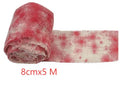 Red and white dyed bloody gauze bandage roll for Halloween costume horror prop decoration