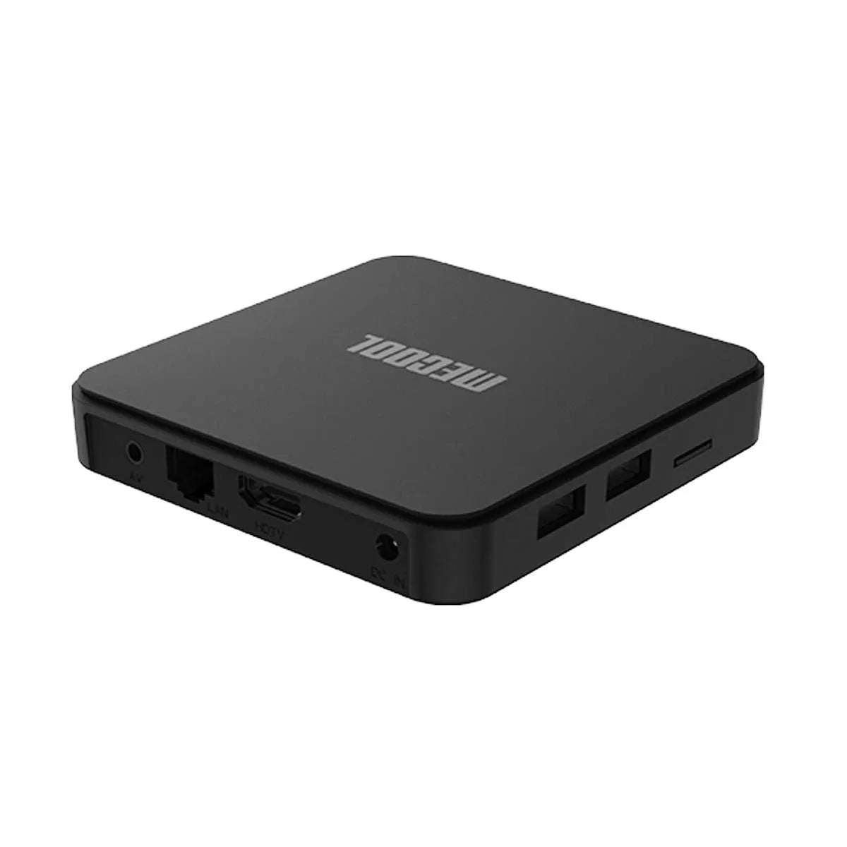 KM7 SE set-top box running Android 11 with 2GB 32GB storage, remote control, and HDMI cable