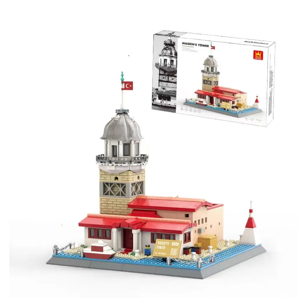 Wange small particle building blocks set with over 800 pieces for world landmark model construction