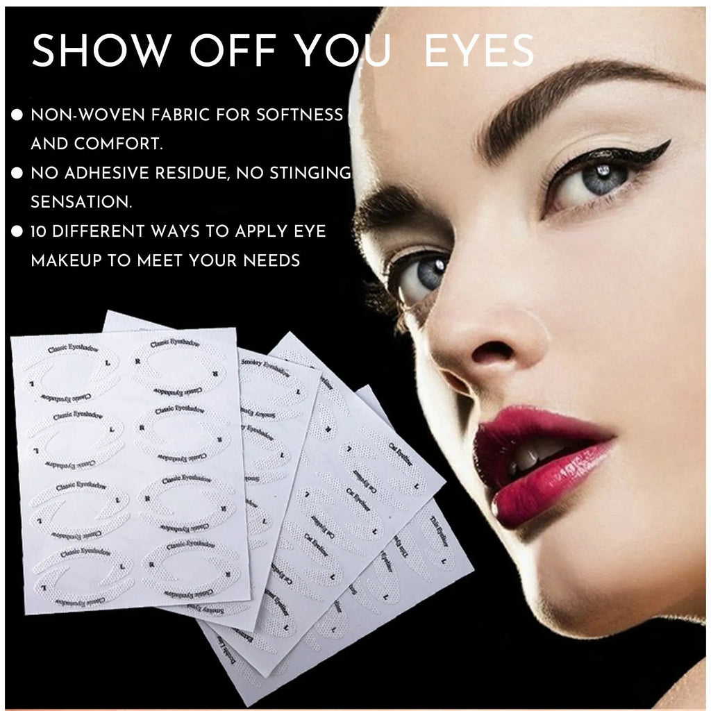 Four reusable flexible eyeliner sticker makeup templates for creating precise eye designs