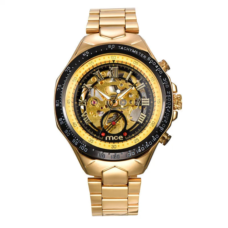 MCE men's explosion-proof mechanical watch with stainless steel case and multiple colour options
