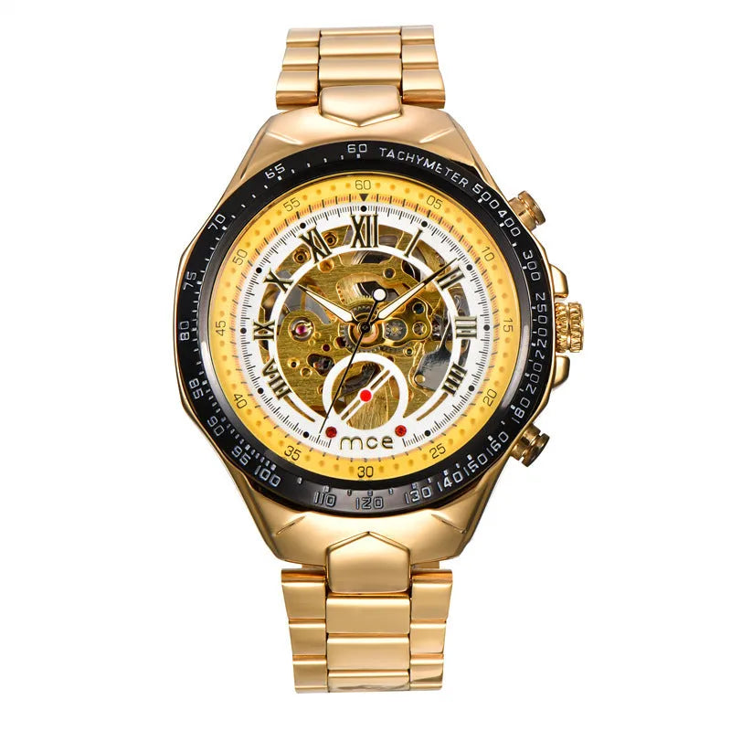 MCE men's explosion-proof mechanical watch with stainless steel case and multiple colour options