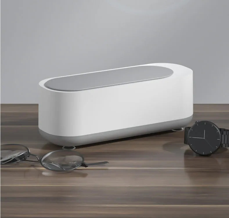 Off-white ultrasonic cleaning machine with SUS 304 stainless steel tank for jewellery and glasses