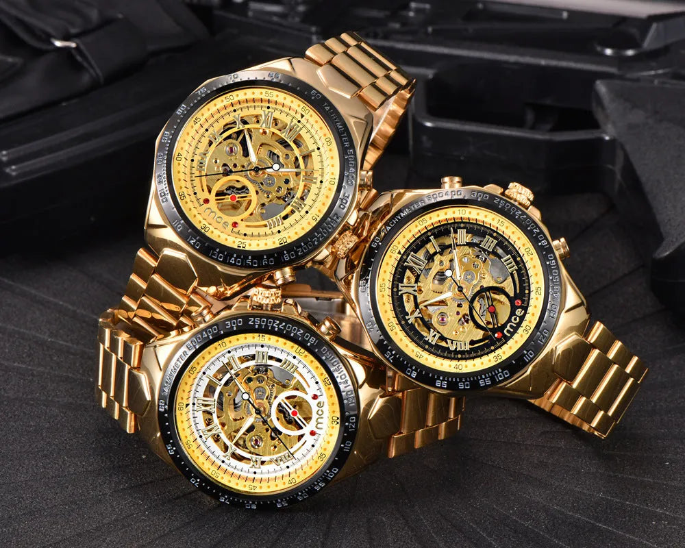 MCE men's explosion-proof mechanical watch with stainless steel case and multiple colour options