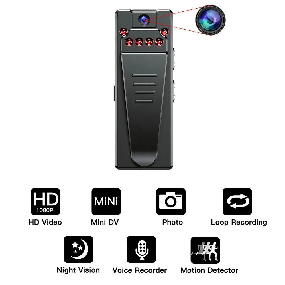 Black 1080p HD DV home camera with 90‑degree rotation on a flat surface.