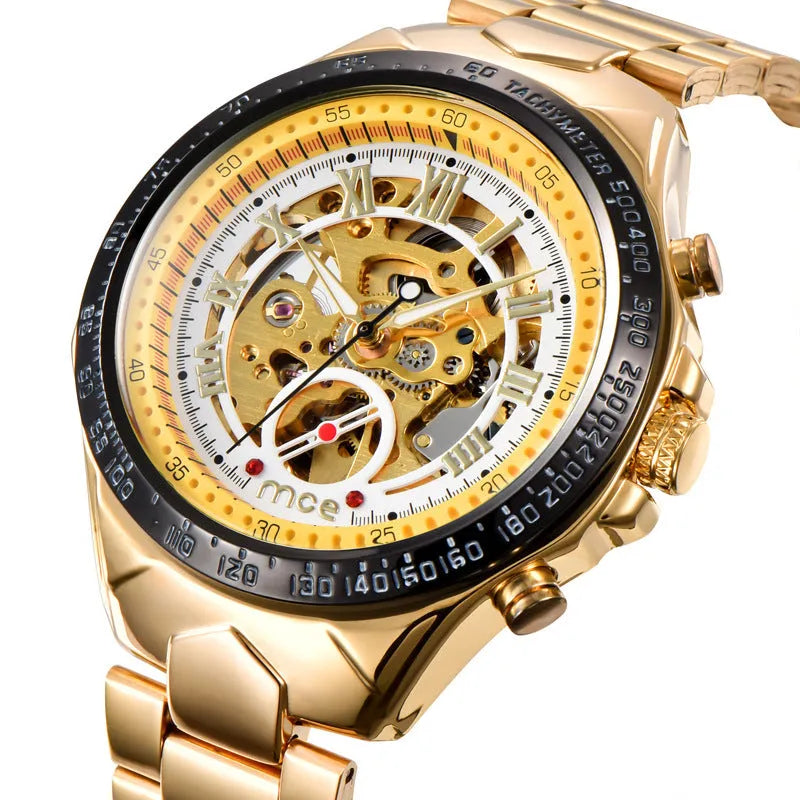 MCE men's explosion-proof mechanical watch with stainless steel case and multiple colour options