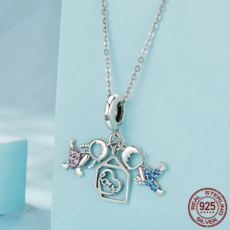 925 sterling silver bead pendant part with colour inlay and 2.7 cm width on white background