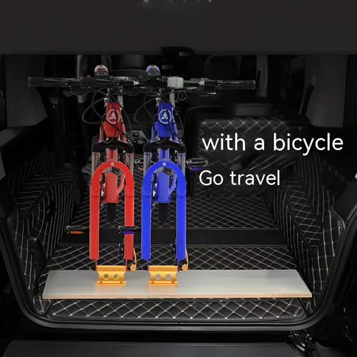 Silver metal bicycle front fork quick release fixing clip for transport and SUV modification