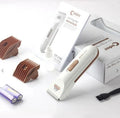 White electric pet clipper with ceramic blade for grooming dogs and cats