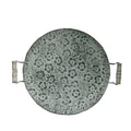Round wrought iron storage tray with European design for jewellery and home organisation