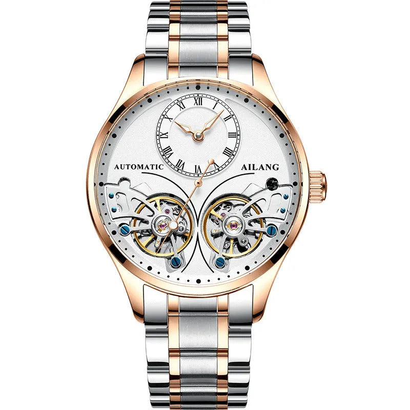 Seiko automatic men's watch with tourbillon and moon phase on titanium case