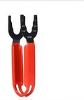 Bright orange 14-inch pipe wrench with serrated steel jaws on an orange handle.