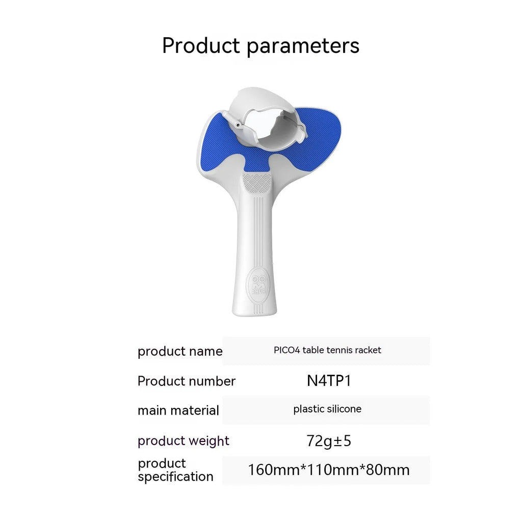 Red and blue Pico 4 VR controller table tennis racket grip accessory