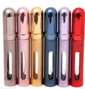 12ml aluminium bullet-shaped travel perfume bottle with glass liner in multiple colours.