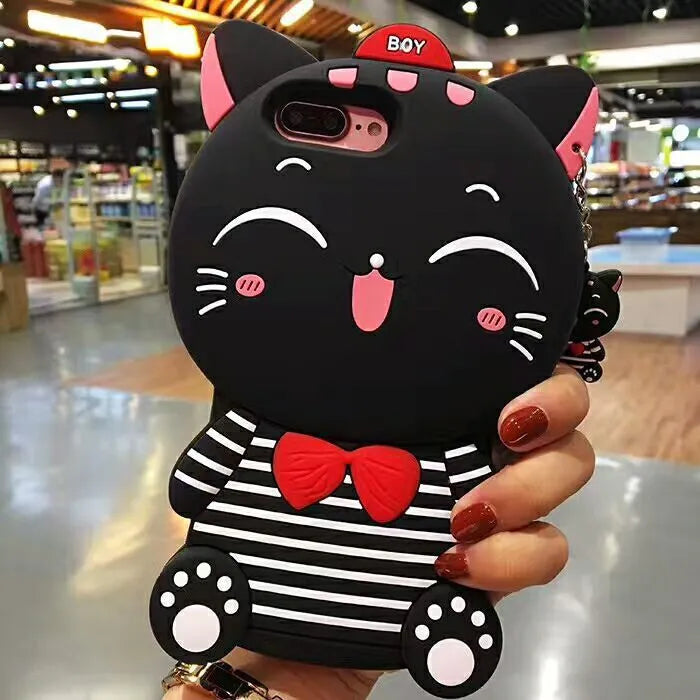 Soft silicone phone case showing edge-proof design and compatibility with Samsung and iPhone models.