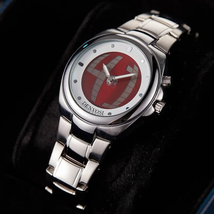 Y2K vintage digital watch with dual display, 40mm mineral glass dial and alloy strap