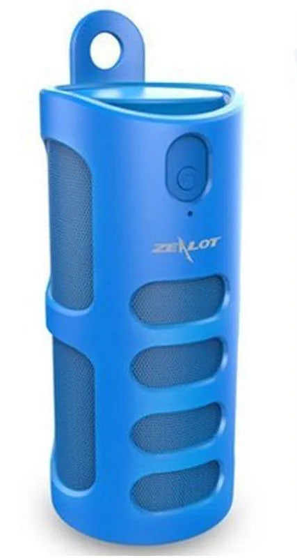 Compact rectangular wireless Bluetooth speaker in black, blue, or red colour options