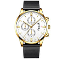 Men's stainless steel quartz watch with mesh band in a two-tone colour option.