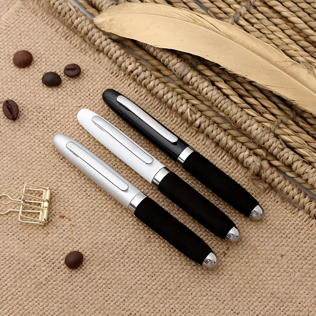 EVA metal cap mini ballpoint pen showing compact design and colour options
