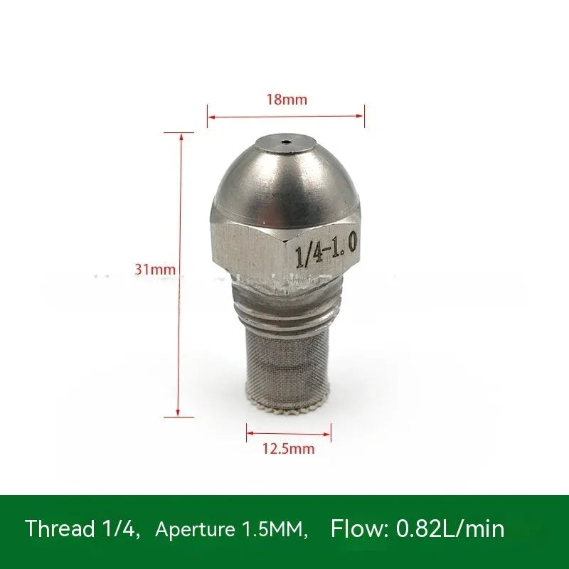 304 stainless steel fine atomization spray nozzle with external thread and filter screen
