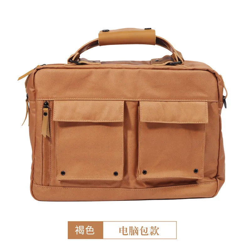Dpark single shoulder laptop bag in black, brown, or khaki for 14 or 15 inch laptops