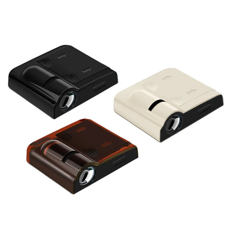 Black or beige ABS plastic car decorative projection radium lamp with compact dimensions