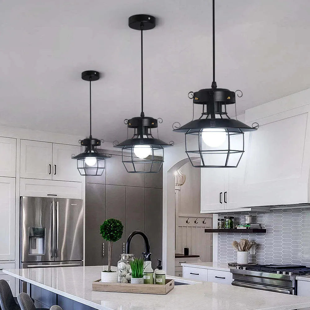 American iron droplight retro lantern lamp with single head design