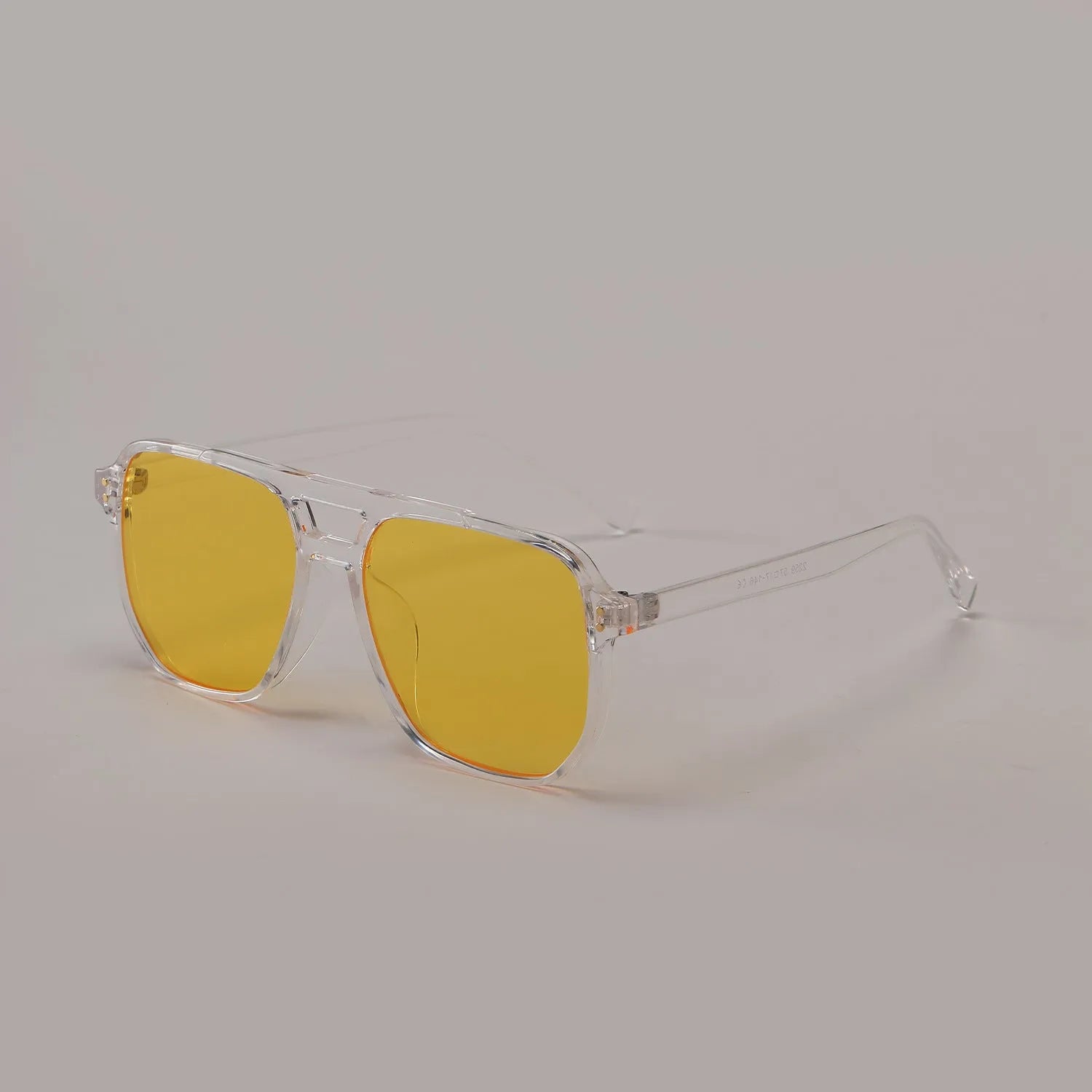 Women's square double beam fashion sunglasses with full frame design in multiple colour options