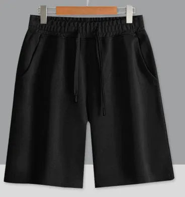 Cotton sports shorts with straight-leg cut available in multiple colours and sizes including extended fits